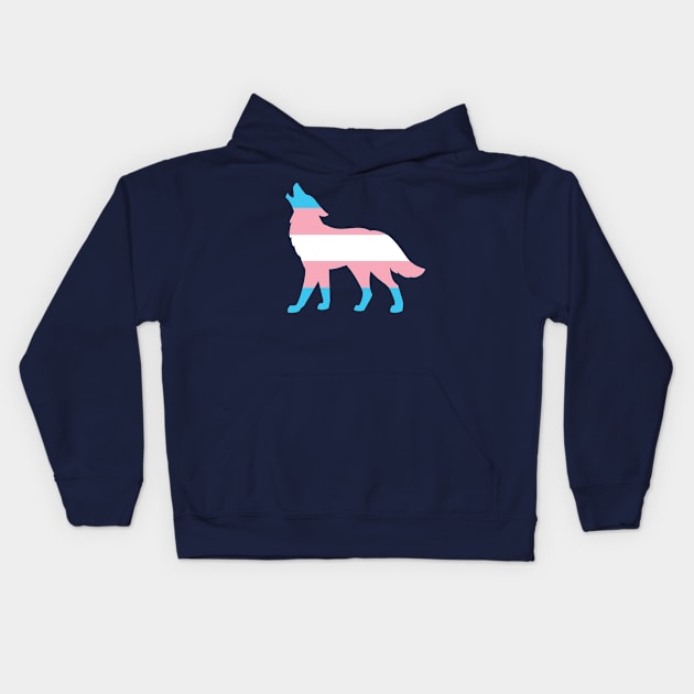 Pride Animals- Transgender Wolf Kids Hoodie by HeckHound